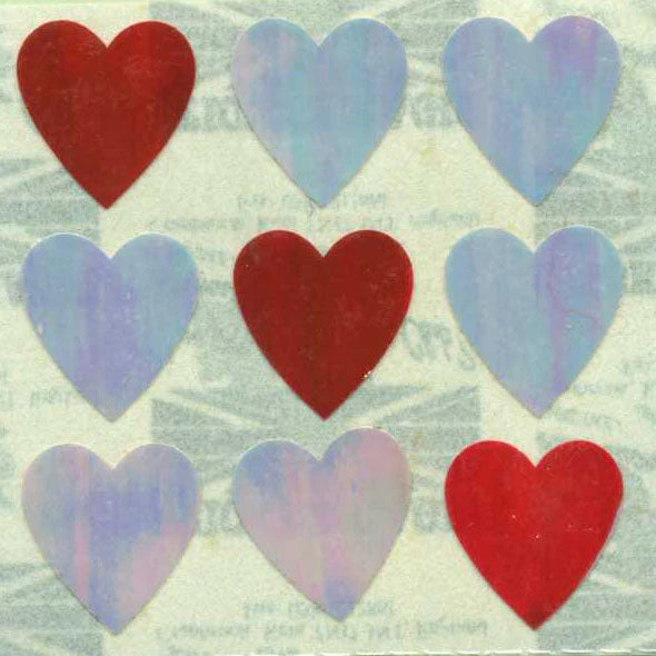 Pearlie Pink Hearts Sticker Sheet - From the Roll