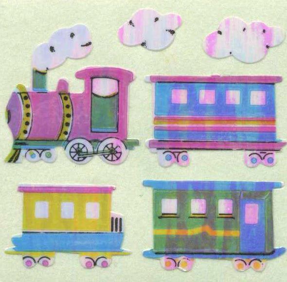 Pearlie Steam Trains Sticker Sheet - From the Roll
