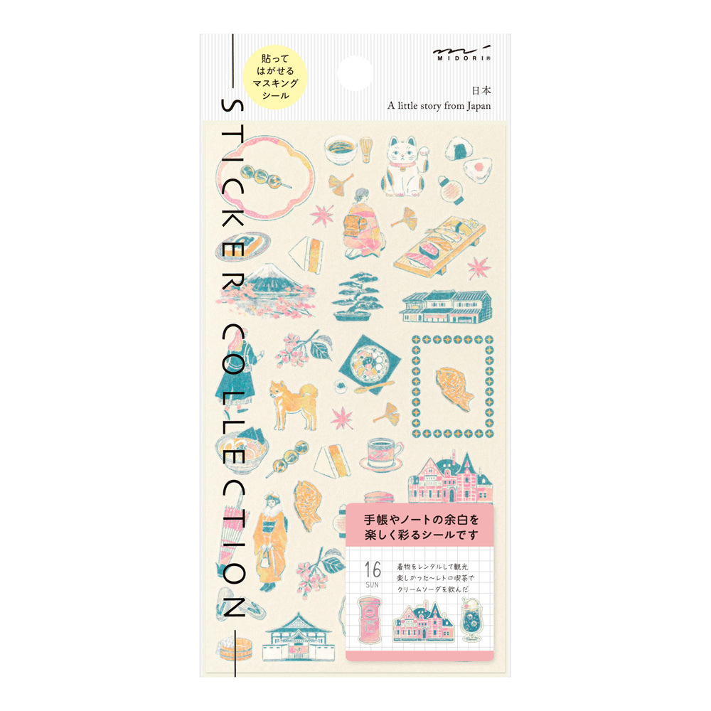Midori Country Motif Stickers Japan