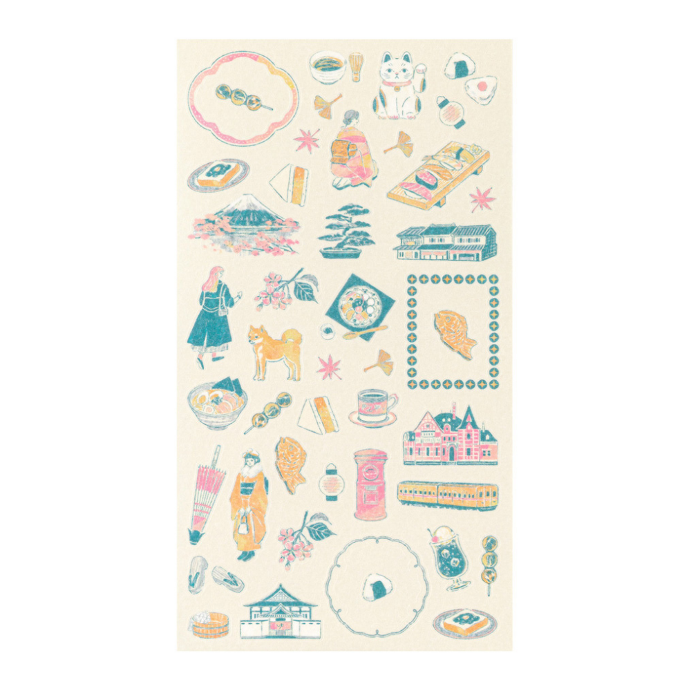 Midori Country Motif Stickers Japan