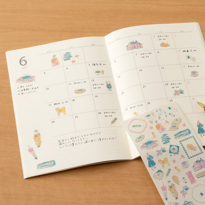 Midori Country Motif Stickers Japan