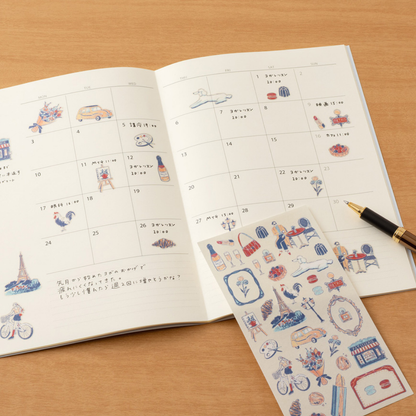 Midori Country Motif Stickers France