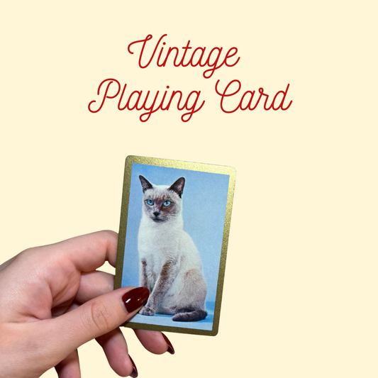 Vintage Siamese Cat Playing Card
