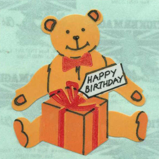 Happy Birthday Bear Sticker Sheet - From the Roll