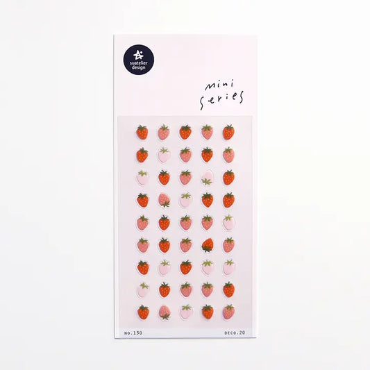 130: Deco.20 Strawberries - Mini Sticker Sheet