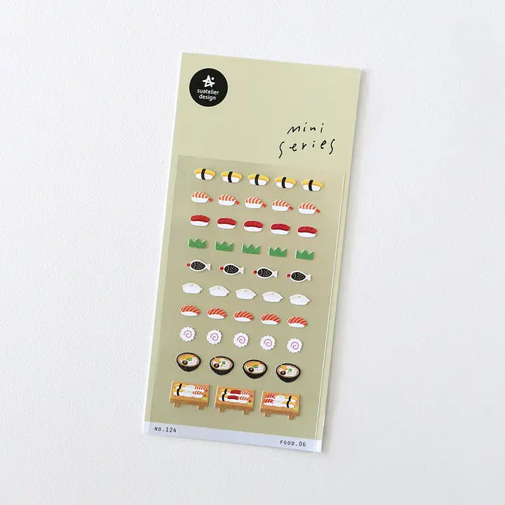 124: Food.06 Sushi - Mini Sticker Sheet