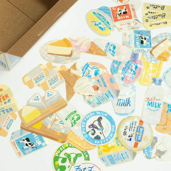 Dairy Stickers - Small Box of Flake Stickers