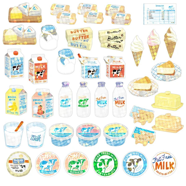 Dairy Stickers - Small Box of Flake Stickers