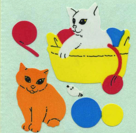 Kittens Playing Sticker Sheet - From the Roll