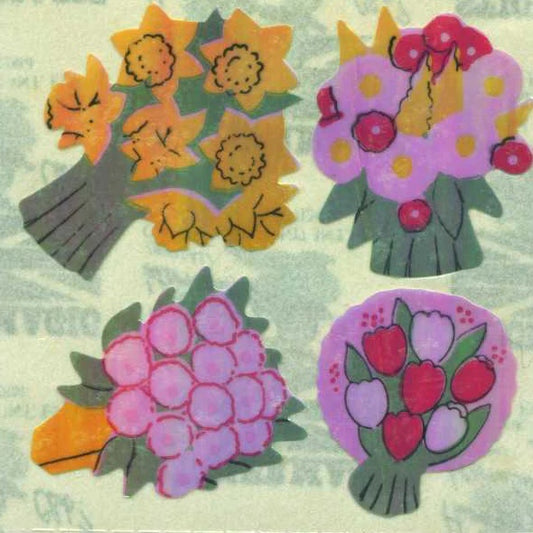 Floral Posies Pearlie Sticker Sheet - From the Roll