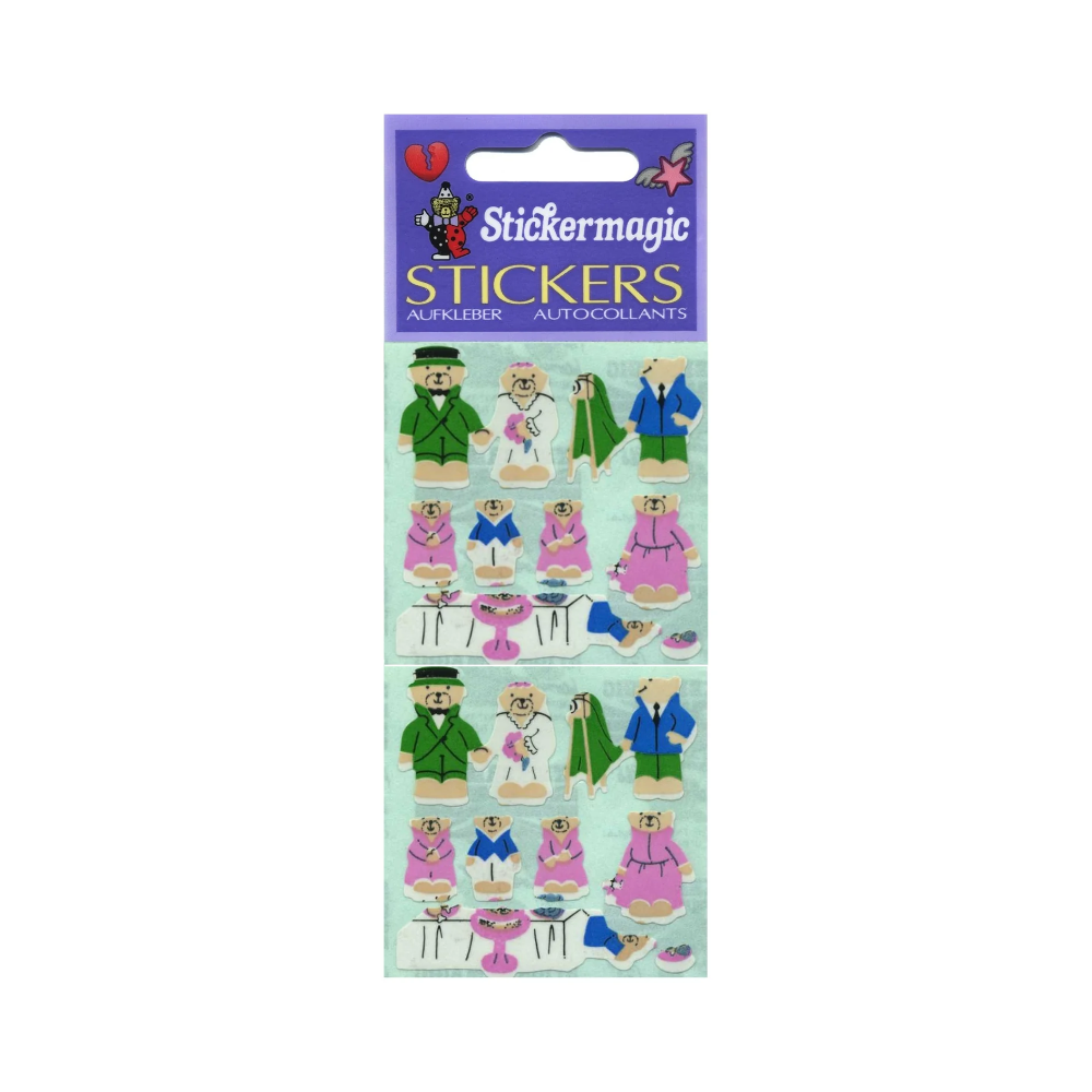 Micro Teddy Wedding - Paper Sticker Sheets