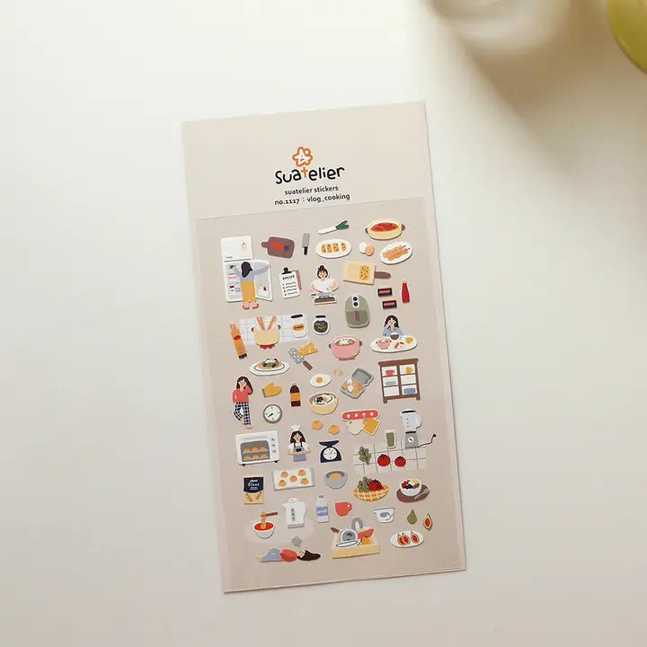 1117: Vlog_Cooking - Sticker Sheet