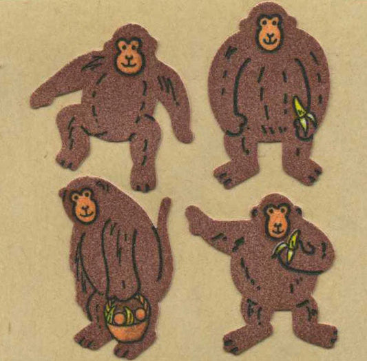 Furry Monkey Sticker Sheet - From the Roll