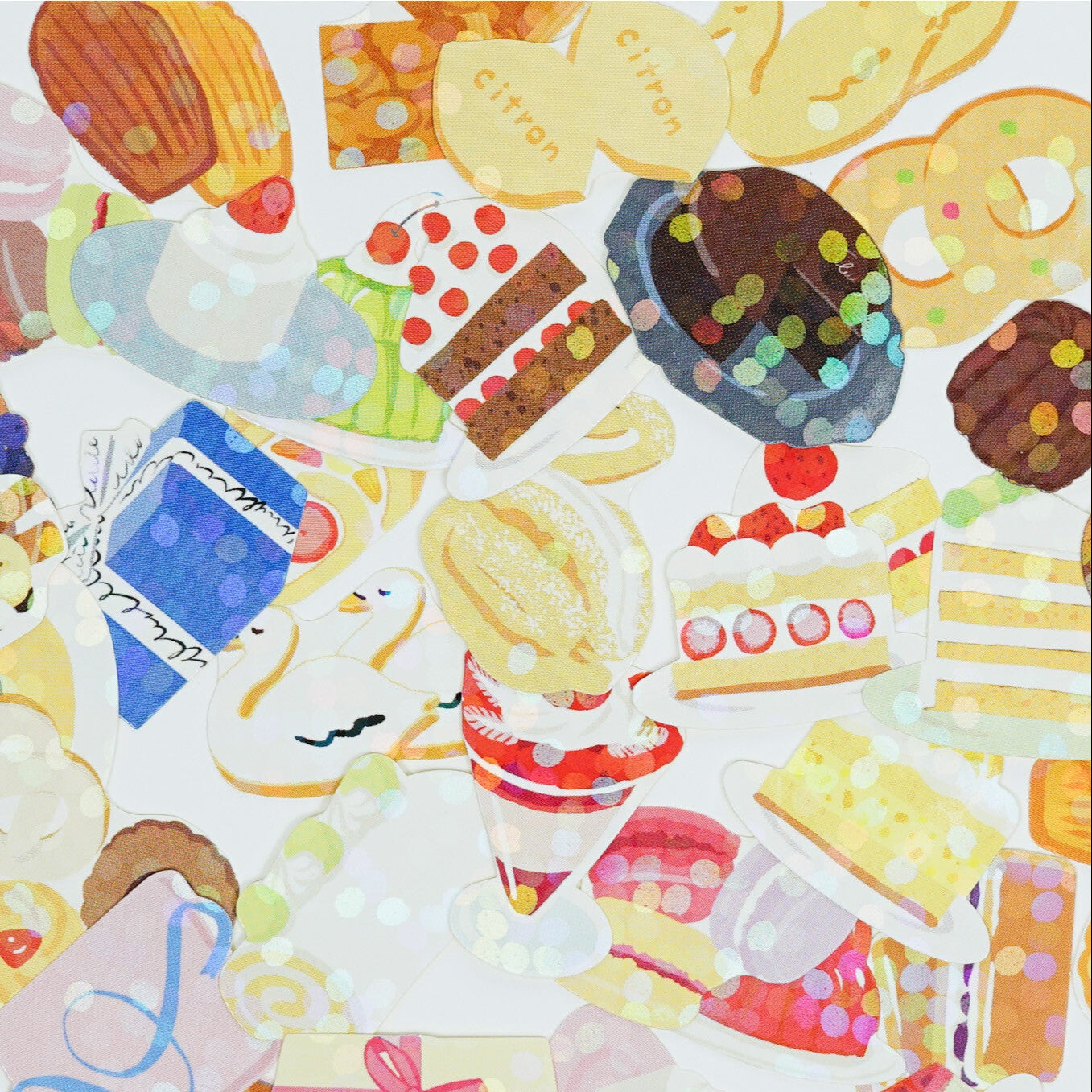 Patisserrie Cakes and Sweets - Small Box of Flake Stickers